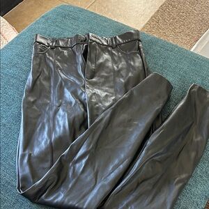 Zara Black Leather-Style Skirt